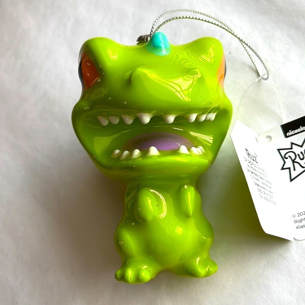 REPTAR | NWT Nickelodeon Rugrats shiny plastic ornament of REPTAR the Dinosaur